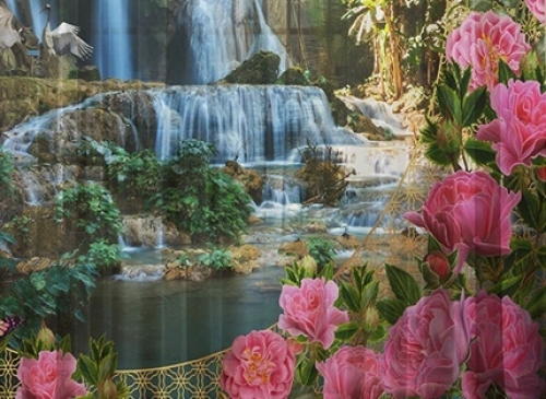 Фотошторы тюль Божественный сад